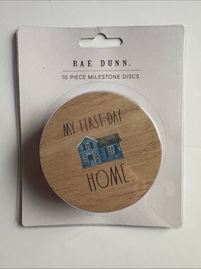Rae Dunn 10 Piece Wooden Milestone Discs New